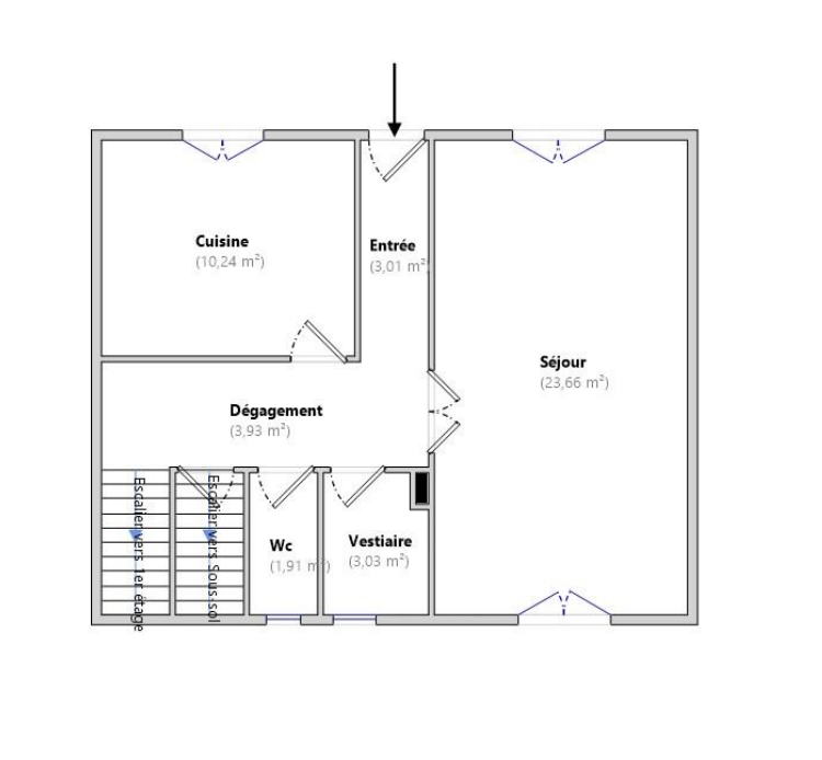 3 chambres - Maison de 91 m2 habitables sur sous-sol total (46 m2) - Parcelle 495 m2
